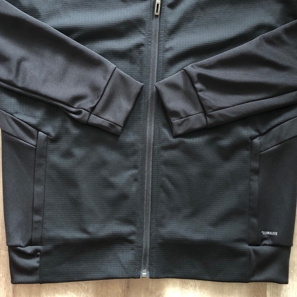 Adidas, Climalite, Track Jacket, Full Zip, Black, Training Jacket, Youth, XL - Picture 10 of 16